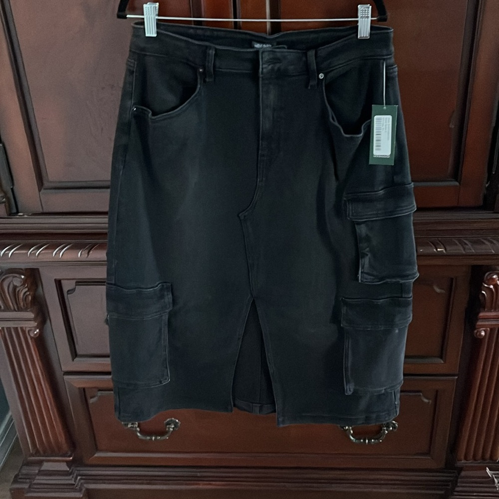 Cargo Denim Skirt